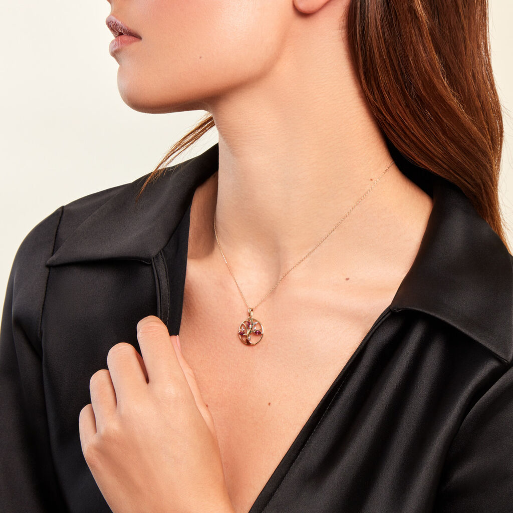 Pendentif Godolieba Or Jaune Rhodolite - Pendentifs Femme | Histoire d’Or