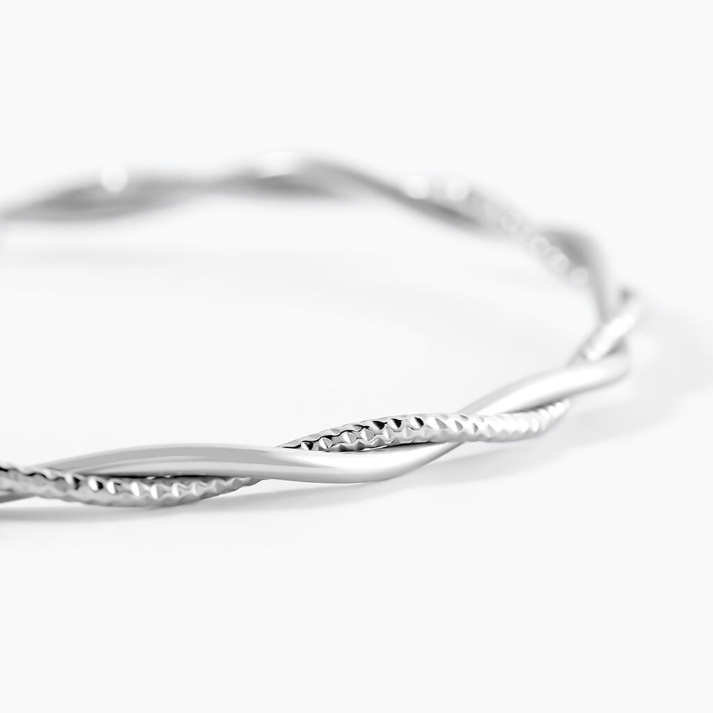 Bracelet Abie Torsade Argent Blanc - Bracelets Femme | Histoire d’Or