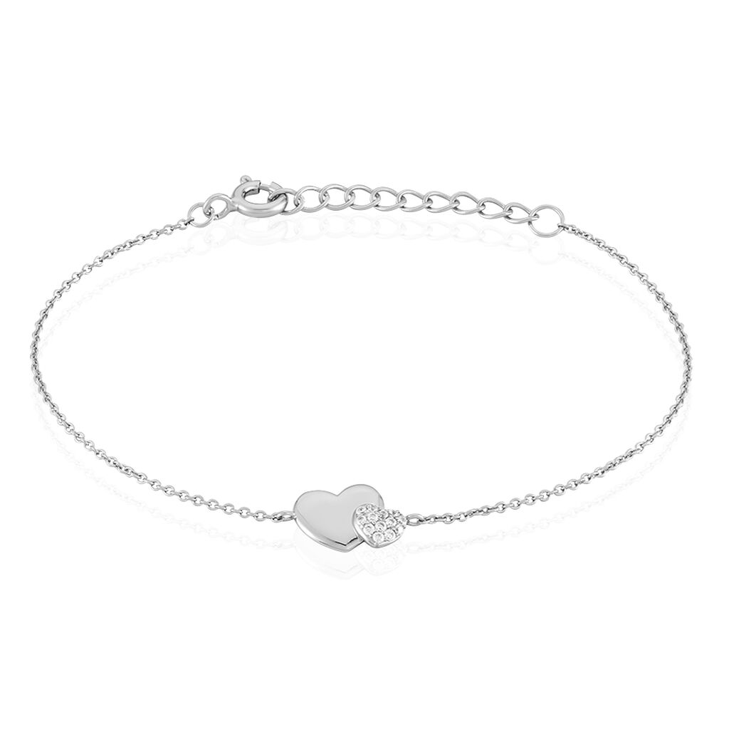 Bracelet Flamen Argent Blanc Oxyde De Zirconium