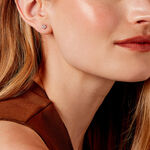 Boucles D'oreilles Puces Meriame Argent Blanc Oxyde De Zirconium - Boucles d'oreilles fantaisie Femme | Histoire d&rsquo;Or