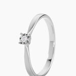 Bague Diamotion Or Blanc Diamant - Bagues solitaires Femme | Histoire d&rsquo;Or