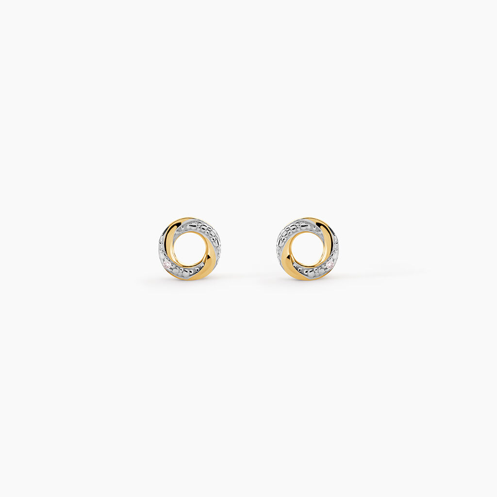 Boucles D'oreilles Puces Or Jaune Pamila Diamants - Boucles d'oreilles pierres pr&eacute;cieuses Femme | Histoire d&rsquo;Or