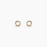 Boucles D'oreilles Puces Or Jaune Pamila Diamants - Boucles d'oreilles pierres pr&eacute;cieuses Femme | Histoire d&rsquo;Or