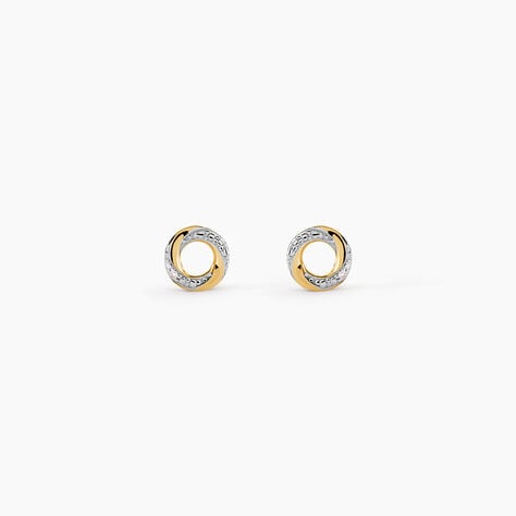 Boucles D'oreilles Puces Or Jaune Pamila Diamants - Boucles d'oreilles pierres pr&eacute;cieuses Femme | Histoire d&rsquo;Or