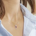 Collier Angie Or Blanc Diamant Et Rubis - Colliers Femme | Histoire d&rsquo;Or