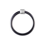 Bague Ceramik Design Argent Blanc C&eacute;ramique Et Oxyde De Zirconium - Bagues avec pierre Femme | Histoire d&rsquo;Or