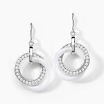 Boucles D'oreilles Pendantes Grizzel Argent Blanc Oxyde De Zirconium - Boucles d'oreilles fantaisie Femme | Histoire d&rsquo;Or