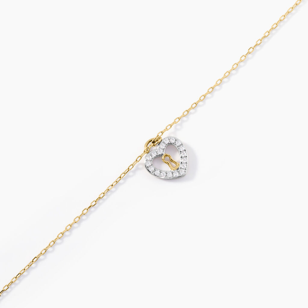 Bracelet Luchetto Or Jaune Oxyde De Zirconium - Bracelets Femme | Histoire d&rsquo;Or