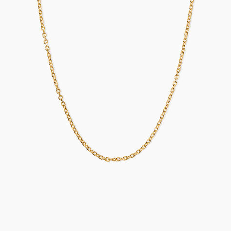 Chaine Igoa Maille Forcat Diamantee Argent Dor&eacute; A L'Or 750/1000 - Chaines Unisex | Histoire d&rsquo;Or