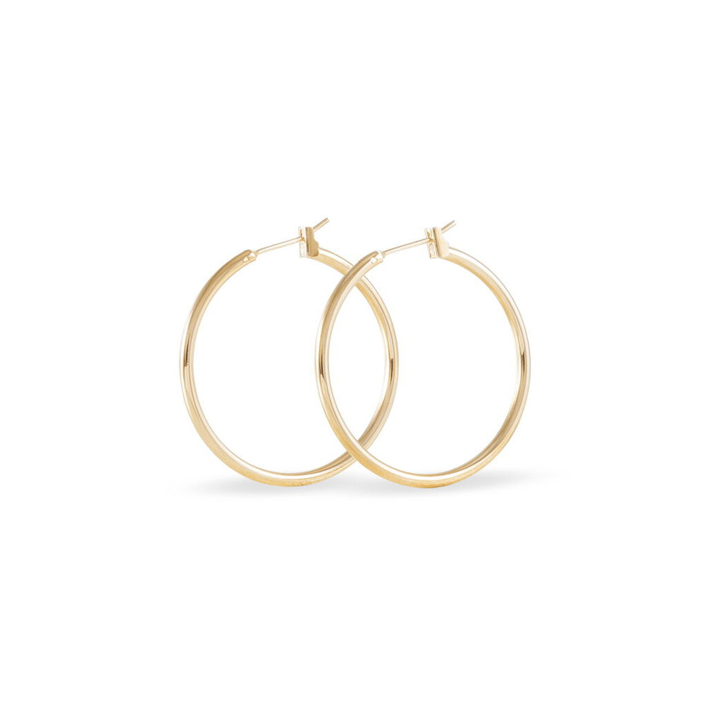Cr&eacute;oles Ada Lisse Plaque Or Jaune - Boucles d'oreilles cr&eacute;oles Femme | Histoire d&rsquo;Or
