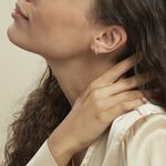 Creoles Or Jaune Aryanna Diamants - Boucles d'oreilles cr&eacute;oles Femme | Histoire d&rsquo;Or