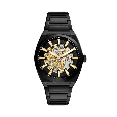 Montre Fossil Everett Automatic Bicolore Dor&eacute; / Noir - F&ecirc;te des p&egrave;res Homme | Histoire d&rsquo;Or