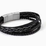 Bracelet Jourdan Tex Cuir Noir Onyx - Bracelets Homme | Histoire d&rsquo;Or