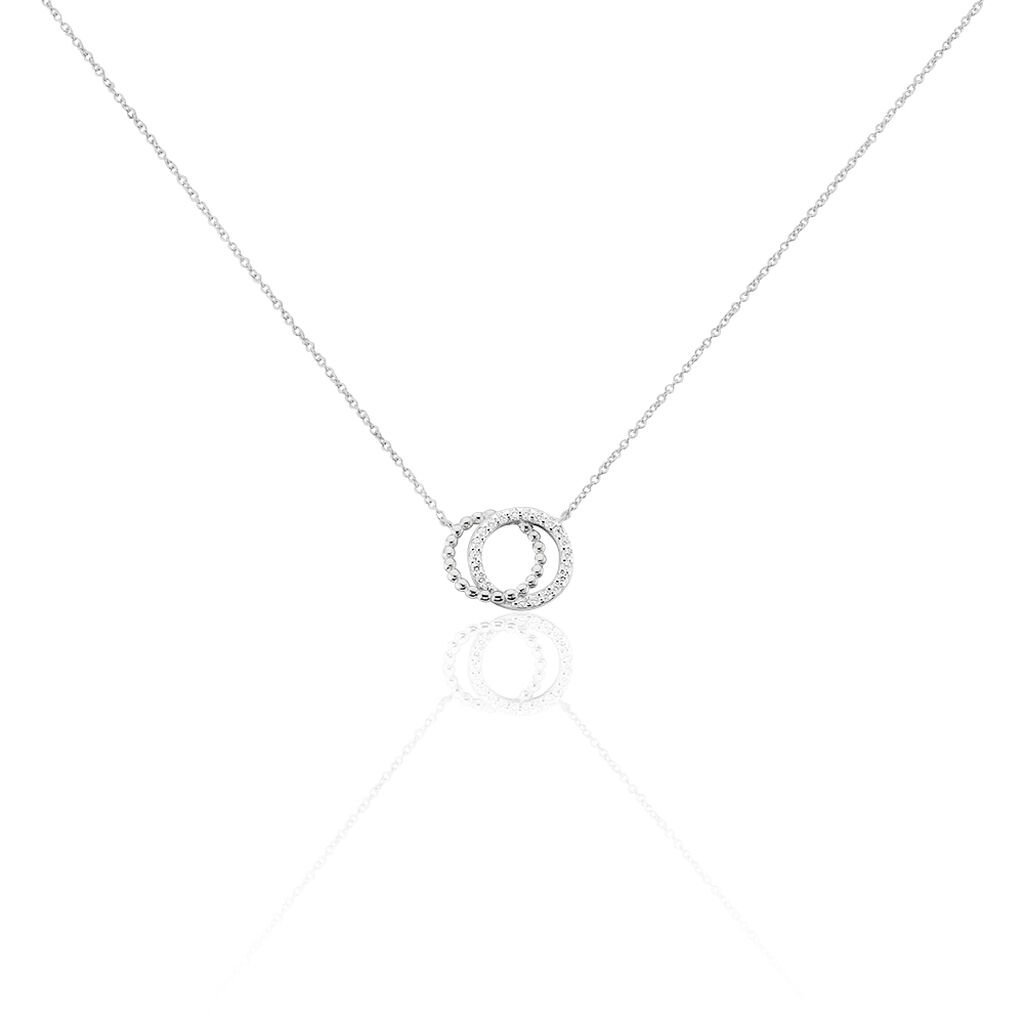 Collier Magou Argent Blanc Oxyde De Zirconium - Colliers fantaisie Femme | Histoire d&rsquo;Or