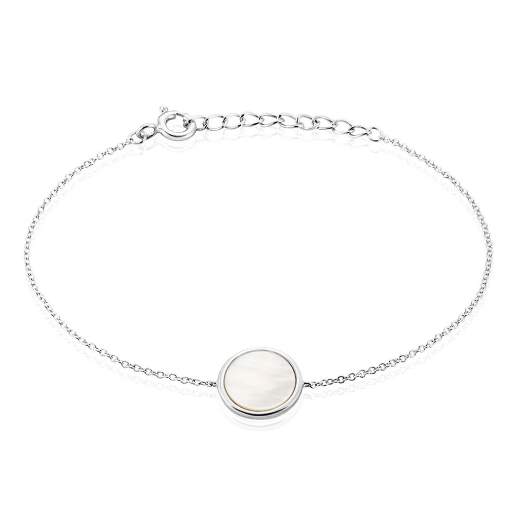 Bracelet Saül Argent Blanc Nacre - Bracelets fantaisie Femme | Histoire d’Or