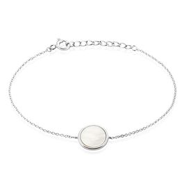 Bracelet Saül Argent Blanc Nacre - Bracelets fantaisie Femme | Histoire d’Or