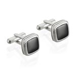 Boutons De Manchette Acier Bicolore Leucetios - Boutons de manchette Homme | Histoire d&rsquo;Or