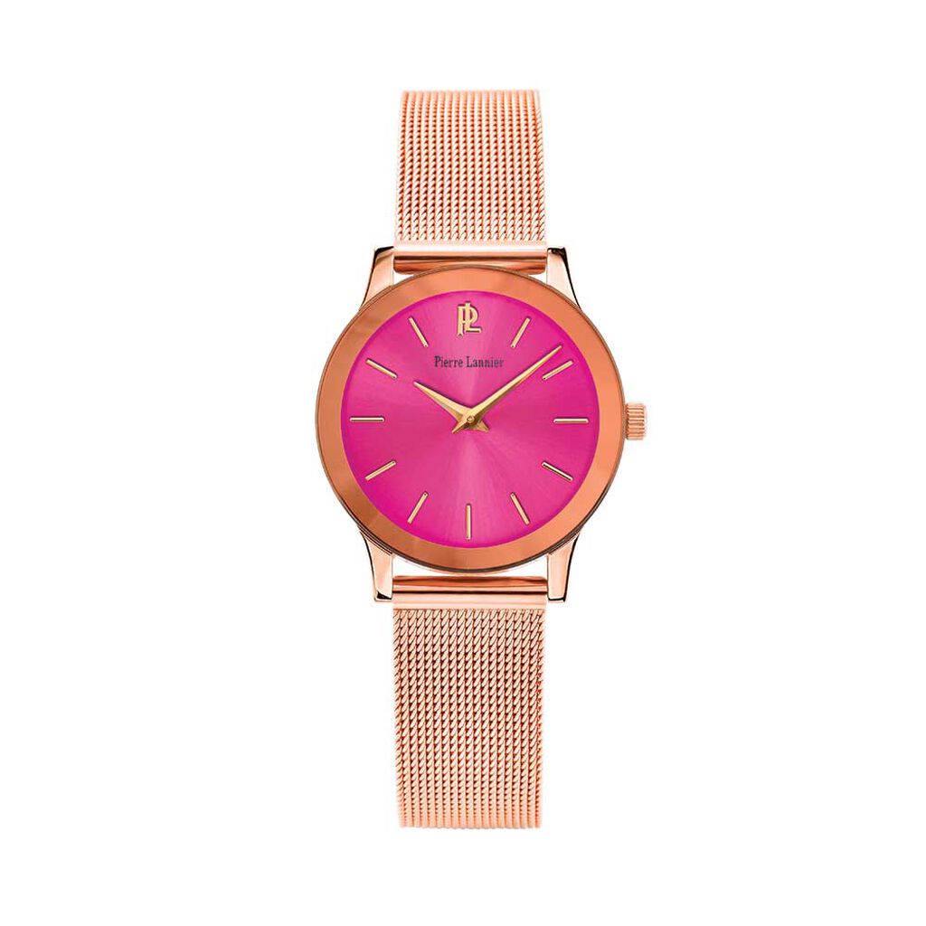 Montre Pierre Lannier Week End Ligne Pure Rose - Montres Femme | Histoire d&rsquo;Or