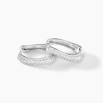 Cr&eacute;oles Nandie Argent Blanc Oxyde De Zirconium - Boucles d'oreilles cr&eacute;oles Femme | Histoire d&rsquo;Or