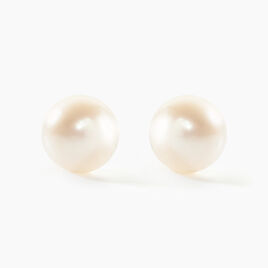 Boucles D'oreilles Puces Suki Or Jaune Perle De Culture - Clous d'oreilles Femme | Histoire d’Or