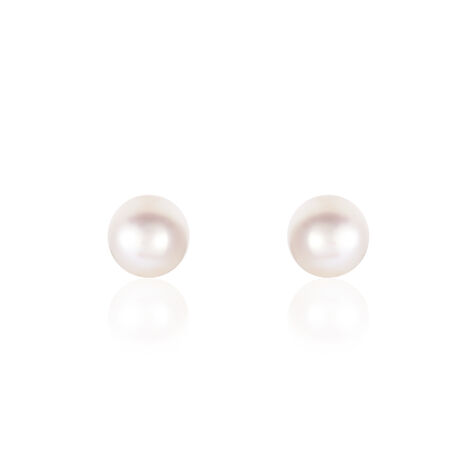 Boucles D'oreilles Puces Suki Or Jaune Perle De Culture - Clous d'oreilles Femme | Histoire d’Or