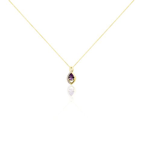 Collier Dalil Or Jaune Amethyste Oxyde - Colliers Femme | Histoire d&rsquo;Or