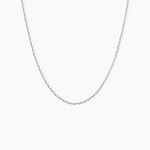 Cha&icirc;ne Claudine Maille For&ccedil;at Argent Blanc - Chaines Femme | Histoire d&rsquo;Or