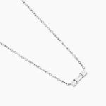 Collier Baguette Argent Blanc Oxyde De Zirconium - Colliers fantaisie Femme | Histoire d&rsquo;Or