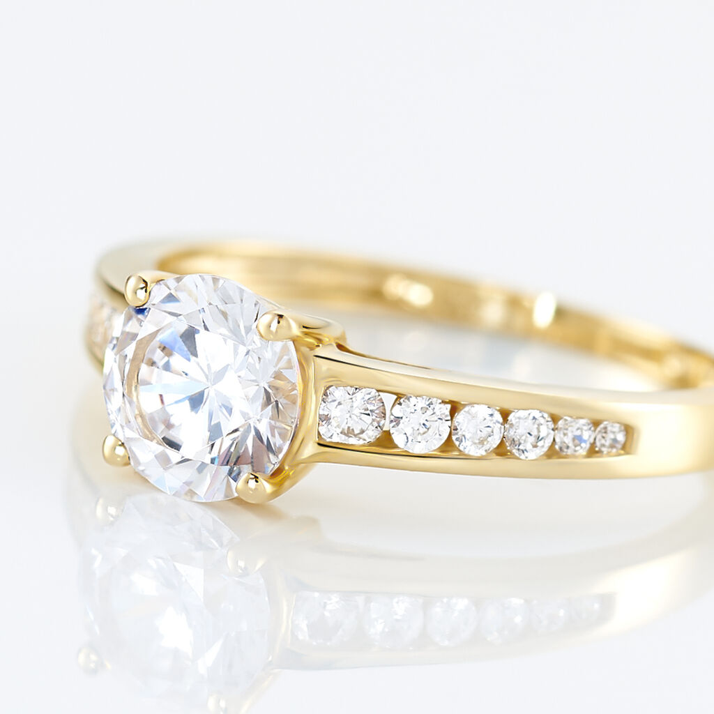 Bague Solitaire Tatjana Or Blanc Oxyde De Zirconium - Bagues solitaires Femme | Histoire d&rsquo;Or