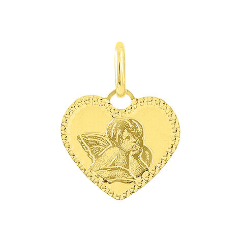 Pendentif Ange Coeur Or Jaune - Pendentifs Baptême Famille | Histoire d’Or