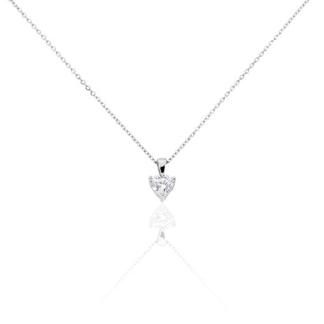 Collier Azenor Argent Blanc Oxyde De Zirconium - Colliers fantaisie Femme | Histoire d’Or