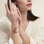 Bracelet Manchette Acier Rose Maria - Bracelets manchettes Femme | Histoire d&rsquo;Or