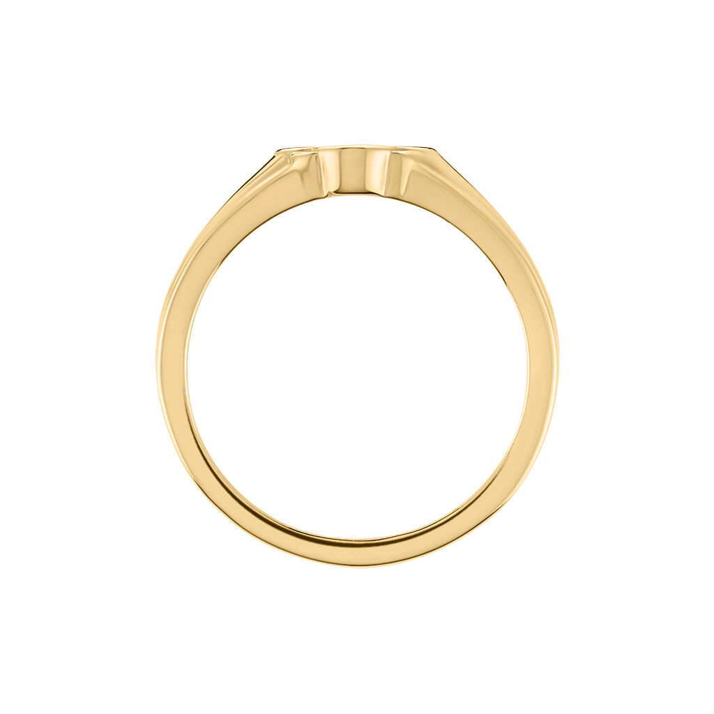 Chevali&egrave;re Cosma Plaqu&eacute; Or Jaune Oxyde De Zirconium - Bagues solitaires Femme | Histoire d&rsquo;Or