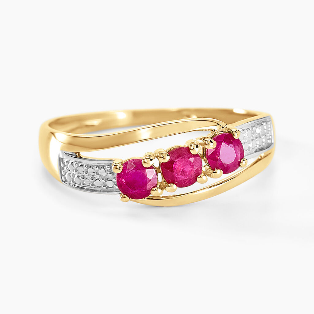 Bague Aurora Or Jaune Rubis - Bagues avec pierre Femme | Histoire d&rsquo;Or