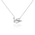 Collier Origami Argent Blanc Oxyde De Zirconium - Colliers fantaisie Femme | Histoire d&rsquo;Or