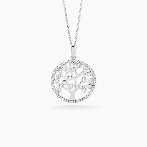 Collier Chimere Argent Blanc Oxyde De Zirconium - Colliers fantaisie Femme | Histoire d&rsquo;Or