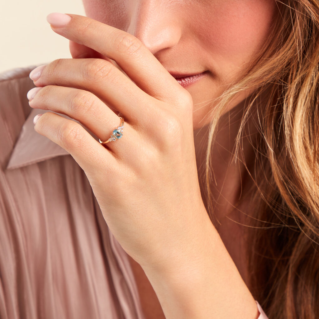 Bague Pansy Or Jaune Topaze Oxyde De Zirconium - Bagues solitaires Femme | Histoire d’Or