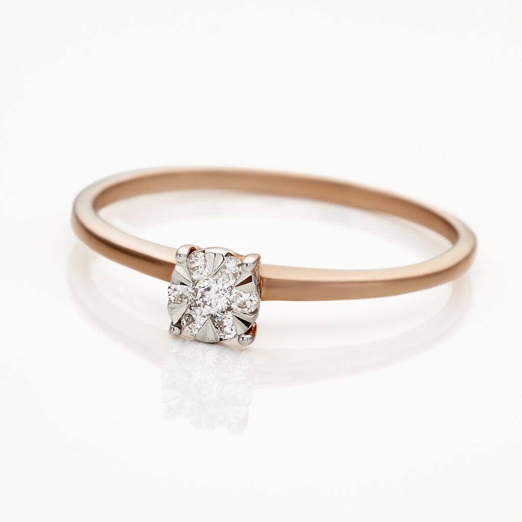 Bague Solitaire Or Rose Dream Diamants - Bagues solitaires Femme | Histoire d&rsquo;Or