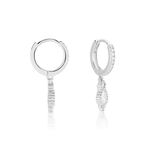 Cr&eacute;oles Ysee Argent Blanc Oxyde De Zirconium - Boucles d'oreilles cr&eacute;oles Femme | Histoire d&rsquo;Or