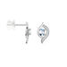 Boucles D'oreilles Lydia Or Blanc Topaze Oxyde - Clous d'oreilles Femme | Histoire d’Or