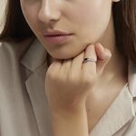 Bague Viyan Or Blanc Saphir Et Diamant - Bagues solitaires Femme | Histoire d&rsquo;Or