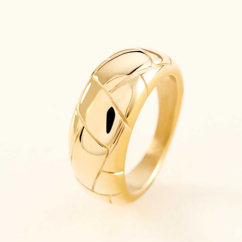 Bague Lessie Acier Doré - Bagues fantaisie Femme | Histoire d’Or