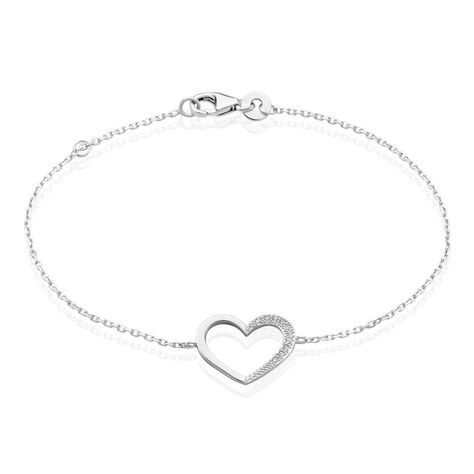 Bracelet Oflaz Argent Blanc Oxyde De Zirconium - Bracelets Coeur Femme | Histoire d’Or