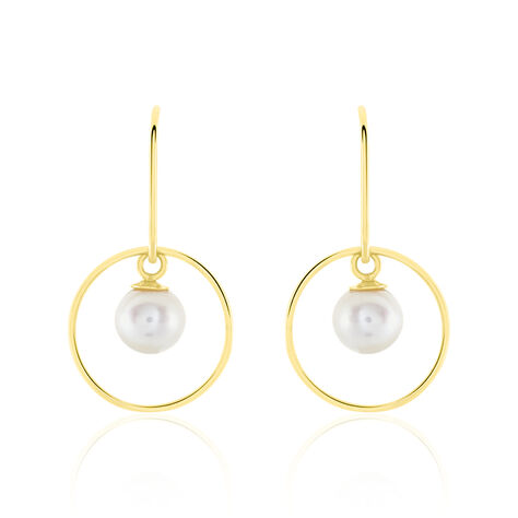 Boucles D'oreilles Pendantes Salvine Or Jaune Perle De Culture - Boucles d'oreilles pendantes Femme | Histoire d’Or