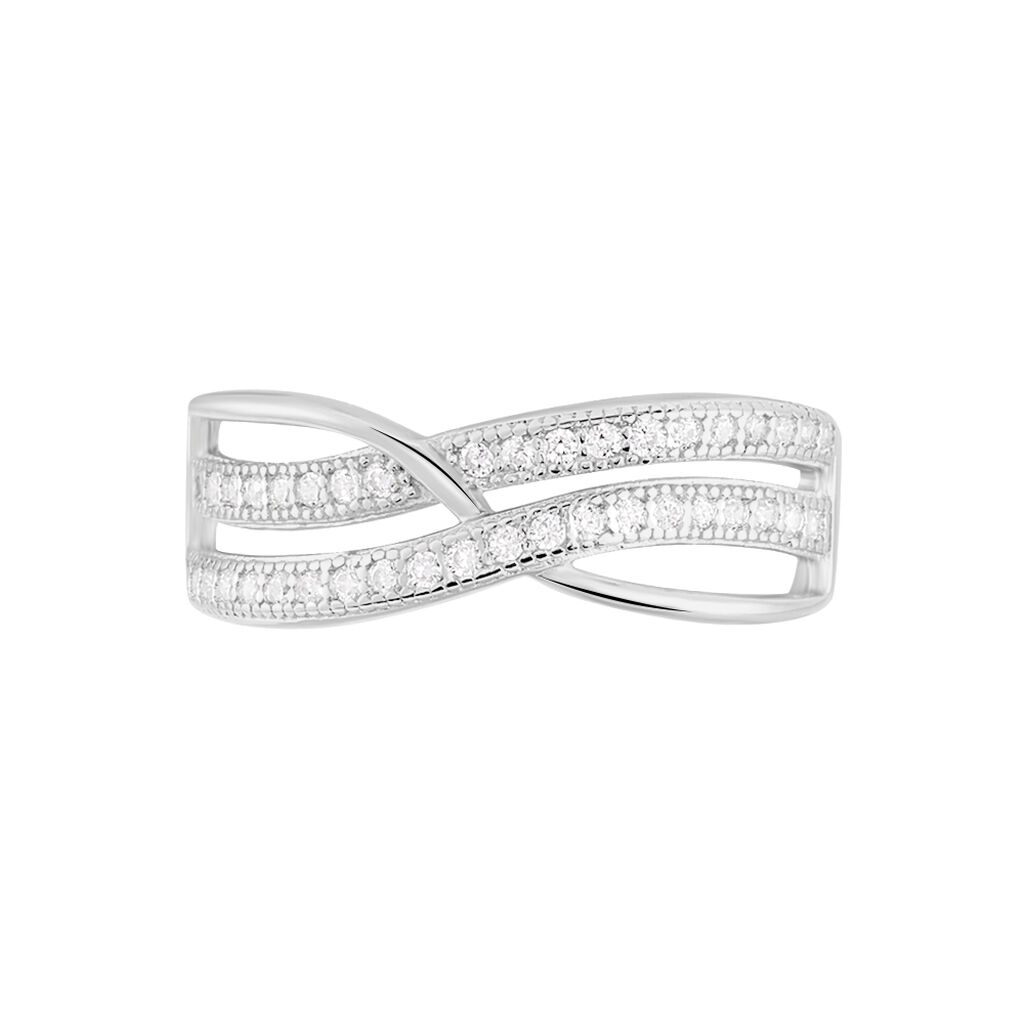 Bague Nauri Argent Blanc Oxyde De Zirconium - Bagues avec pierre Femme | Histoire d’Or