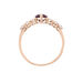 Bague Solitaire Accompagné Or Rose Samanta Rhodolite - Bagues solitaires Femme | Histoire d’Or