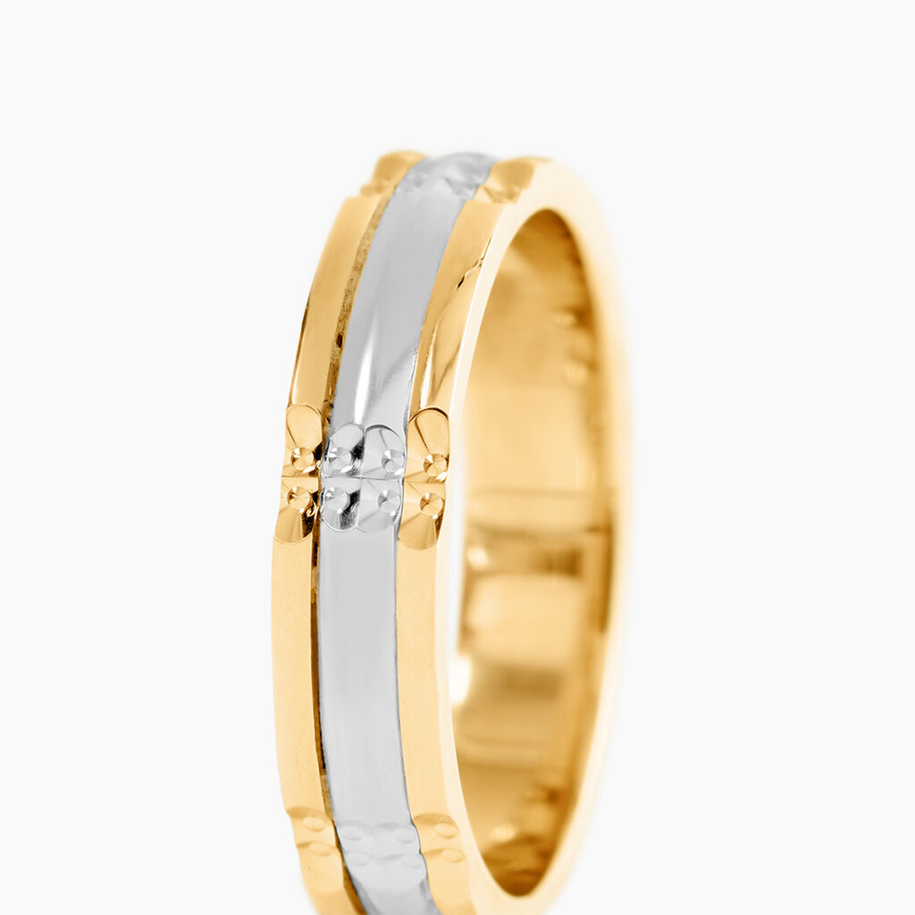 Alliance Marvin Demi Jonc Classique Or Bicolore - Alliances Unisex | Histoire d&rsquo;Or