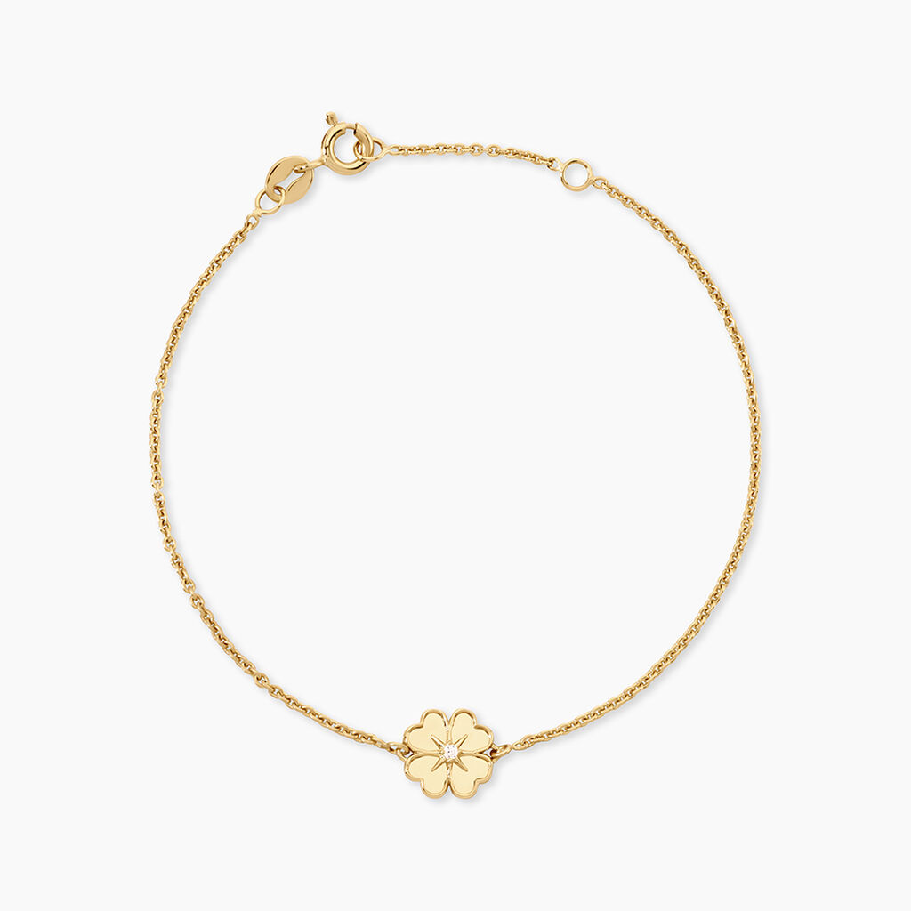 Bracelet Nacrea Argent Dor&eacute; A L'Or 750/1000 Oxyde De Zirconium - Bracelets Femme | Histoire d&rsquo;Or