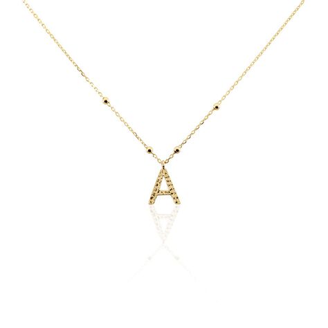 Collier Plaqué Or Jaune Lettra - Colliers fantaisie Femme | Histoire d’Or