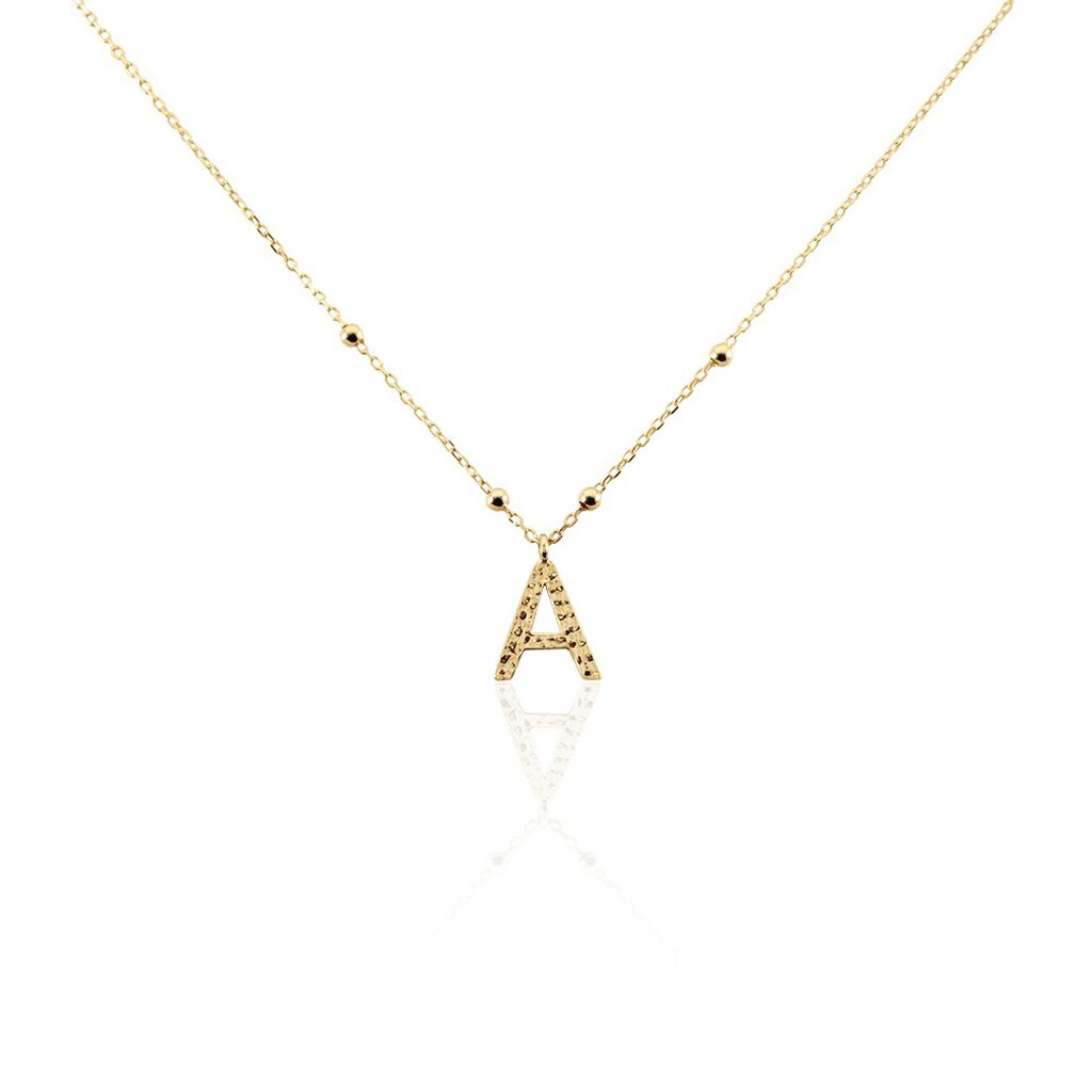 Collier Plaqué Or Jaune Lettra